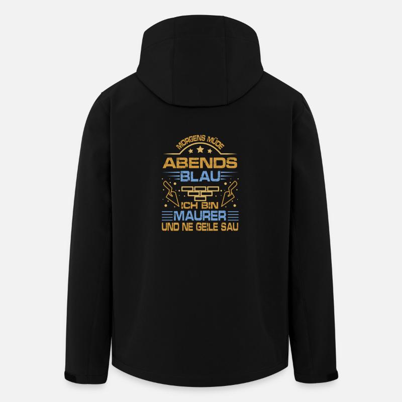 Maurer Bier - Recycelte Männer Softshell-Jacke von Stanley/Stella - Schwarz