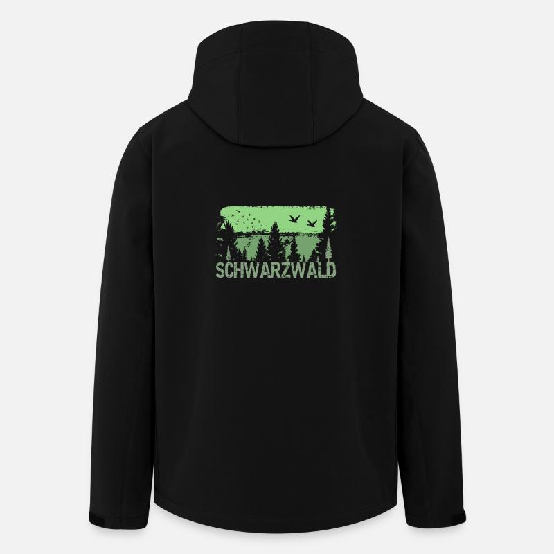 Forêt Noire - Veste softshell homme en polyester recyclé Stanley/Stella - noir