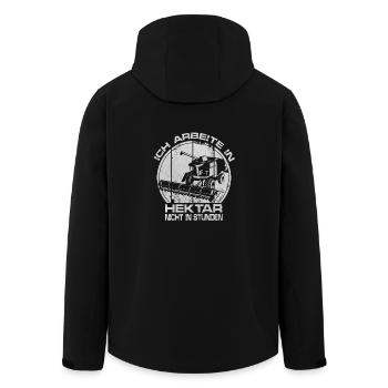 Mähdrescher spruch - Recycelte Männer Softshell-Jacke von Stanley/Stella - Schwarz - Hinten - AI Model Male 185 light (185cm)