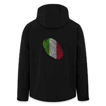 Italy fingerprint - Men’s Recycled Softshell Jacket by Stanley/Stella - black - Back - AI Model Male 185 light (185cm)
