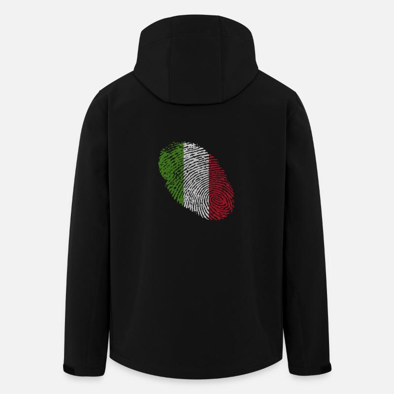 Empreinte digitale de l'Italie - Veste softshell homme en polyester recyclé Stanley/Stella - noir