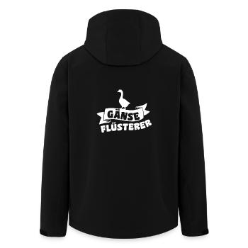 Gänse Flüsterer - Recycelte Männer Softshell-Jacke von Stanley/Stella - Schwarz - Hinten - AI Model Male 185 light (185cm)