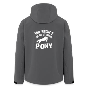 Pony Mir reichts - Recycelte Männer Softshell-Jacke von Stanley/Stella - Anthrazit - Hinten - AI Model Male 185 light (185cm)