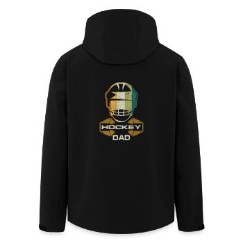 Hockey Dad Retro - Recycelte Männer Softshell-Jacke von Stanley/Stella - Schwarz - Hinten - AI Model Male 185 light (185cm)