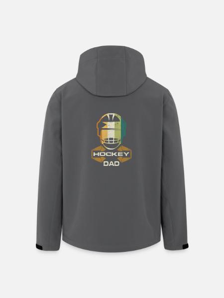 Hockey Dad Retro - Men’s Recycled Softshell Jacket by Stanley/Stella - black