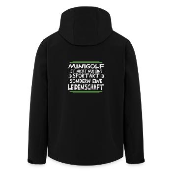 Minigolf - Recycelte Männer Softshell-Jacke von Stanley/Stella - Schwarz - Hinten - AI Model Male 185 light (185cm)