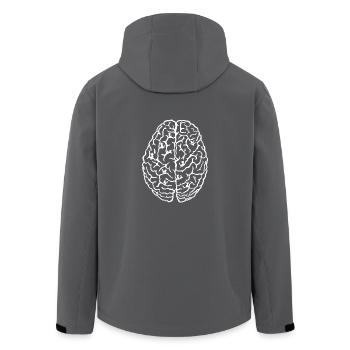 Cerveau de chat - Veste softshell homme en polyester recyclé Stanley/Stella - charbon - Dos - AI Model Male 185 light (185cm)