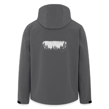 forest landscape - Men’s Recycled Softshell Jacket by Stanley/Stella - anthracite - Back - AI Model Male 185 light (185cm)