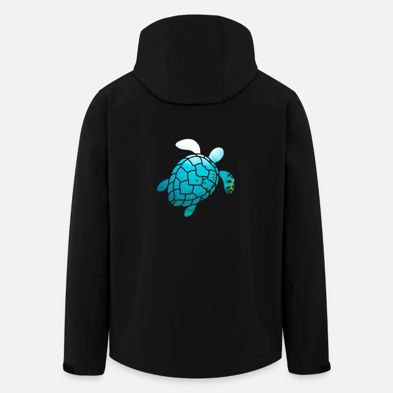 Tartaruga di mare - Giacca softshell uomo in poliestere riciclato di Stanley/Stella - nero