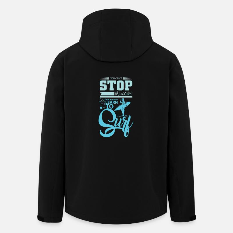 Surf disant - Veste softshell homme en polyester recyclé Stanley/Stella - noir