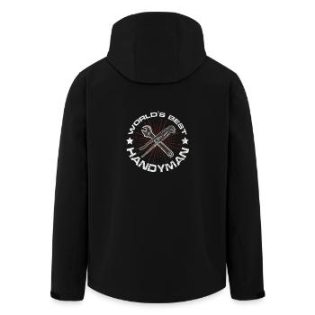 Heimwerker - Recycelte Männer Softshell-Jacke von Stanley/Stella - Schwarz - Hinten - AI Model Male 185 light (185cm)