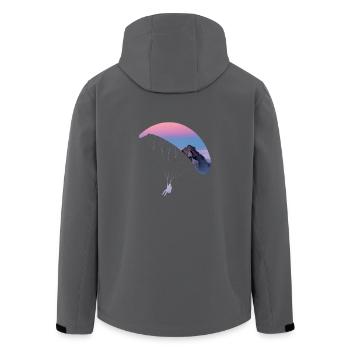 Gleitschirmfliegen - Recycelte Männer Softshell-Jacke von Stanley/Stella - Schwarz - Hinten - AI Model Male 185 light (185cm)
