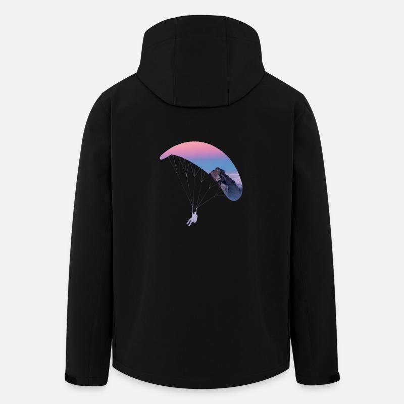 Gleitschirmfliegen - Recycelte Männer Softshell-Jacke von Stanley/Stella - Schwarz
