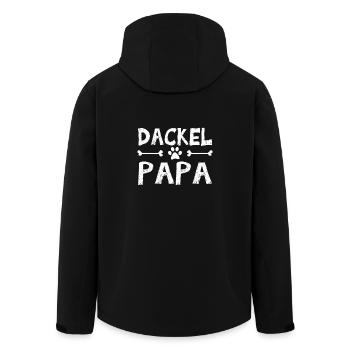 Dackel Papa - Recycelte Männer Softshell-Jacke von Stanley/Stella - Schwarz - Hinten - AI Model Male 185 light (185cm)