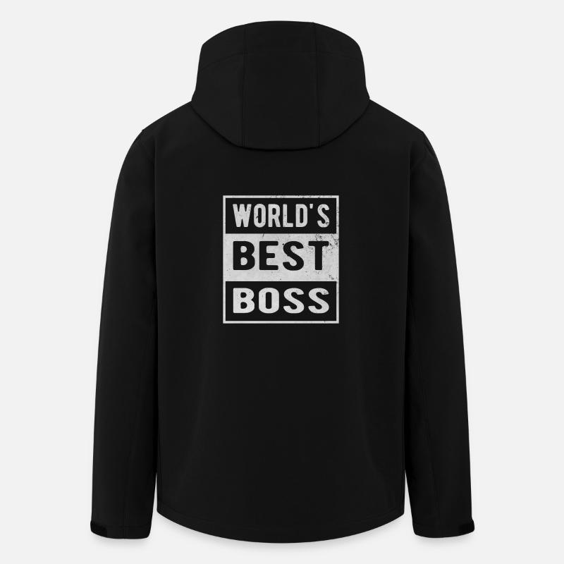 Worlds best boss - Veste softshell homme en polyester recyclé Stanley/Stella - noir