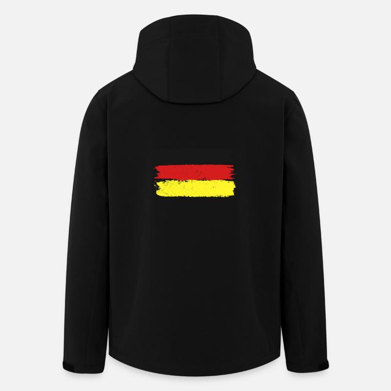 Drapeau de l’Allemagne - Veste softshell homme en polyester recyclé Stanley/Stella - noir