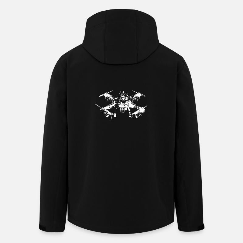 Drone cool - Veste softshell homme en polyester recyclé Stanley/Stella - noir