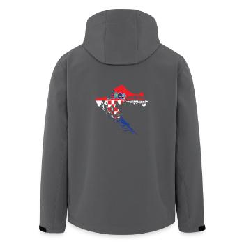 Kroatien Flagge - Recycelte Männer Softshell-Jacke von Stanley/Stella - Schwarz - Hinten - AI Model Male 185 light (185cm)