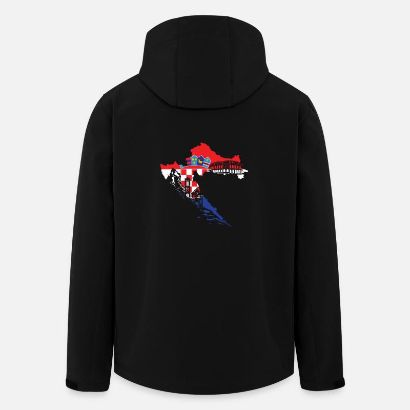 Kroatien Flagge - Recycelte Männer Softshell-Jacke von Stanley/Stella - Schwarz