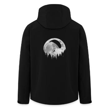 Paragliding Moon - Men’s Recycled Softshell Jacket by Stanley/Stella - black - Back - AI Model Male 185 light (185cm)