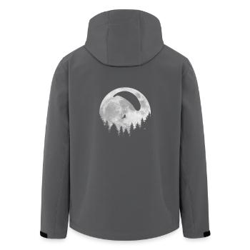 Paragliding Mond - Recycelte Männer Softshell-Jacke von Stanley/Stella - Anthrazit - Hinten - AI Model Male 185 light (185cm)