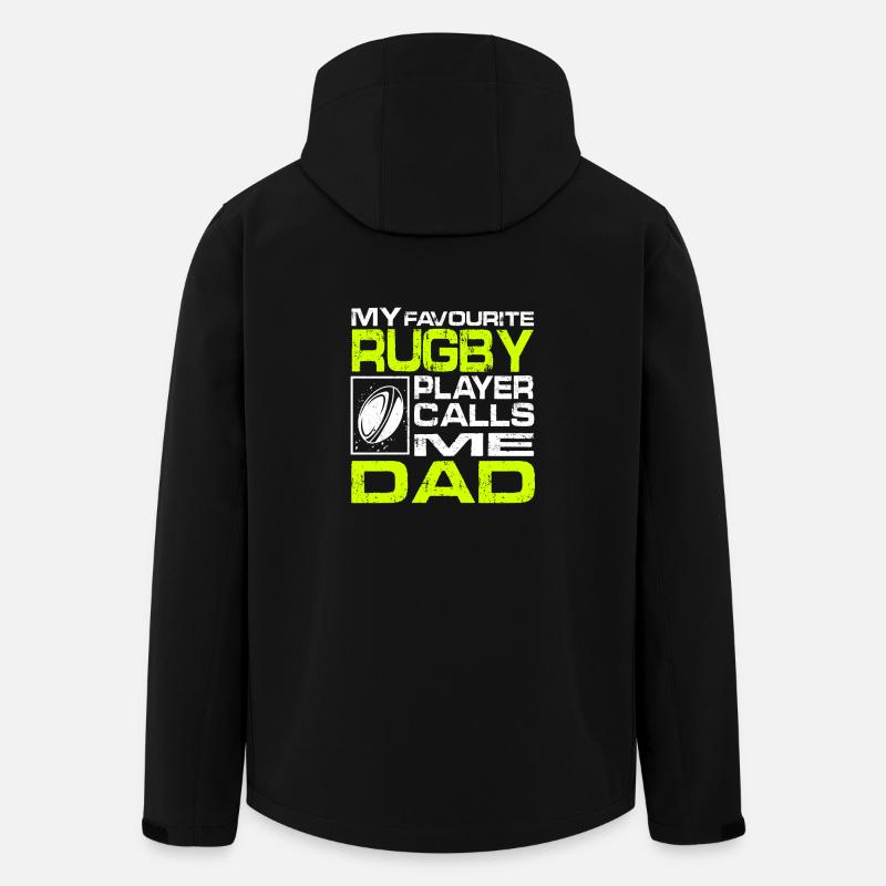 Rugby Papa - Veste softshell homme en polyester recyclé Stanley/Stella - noir