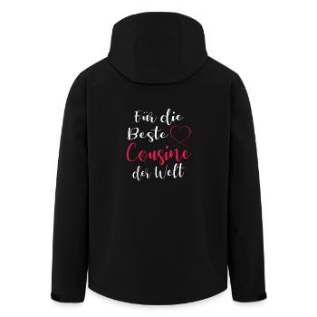 Beste Cousine - Recycelte Männer Softshell-Jacke von Stanley/Stella - Schwarz - Hinten - AI Model Male 185 light (185cm)