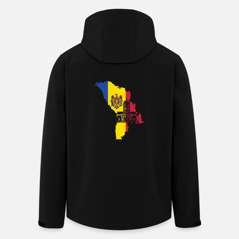 Moldawien Flagge - Recycelte Männer Softshell-Jacke von Stanley/Stella - Schwarz