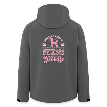 Pudel - Recycelte Männer Softshell-Jacke von Stanley/Stella - Schwarz - Hinten - AI Model Male 185 light (185cm)