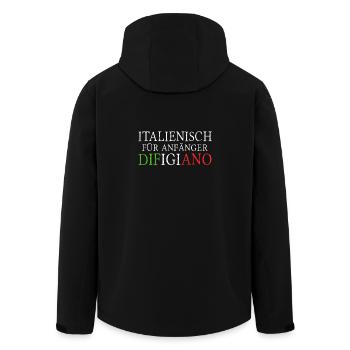Difigiano - Recycelte Männer Softshell-Jacke von Stanley/Stella - Schwarz - Hinten - AI Model Male 185 light (185cm)