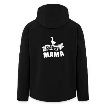 Gänse Mama - Recycelte Männer Softshell-Jacke von Stanley/Stella - Schwarz - Hinten - AI Model Male 185 light (185cm)