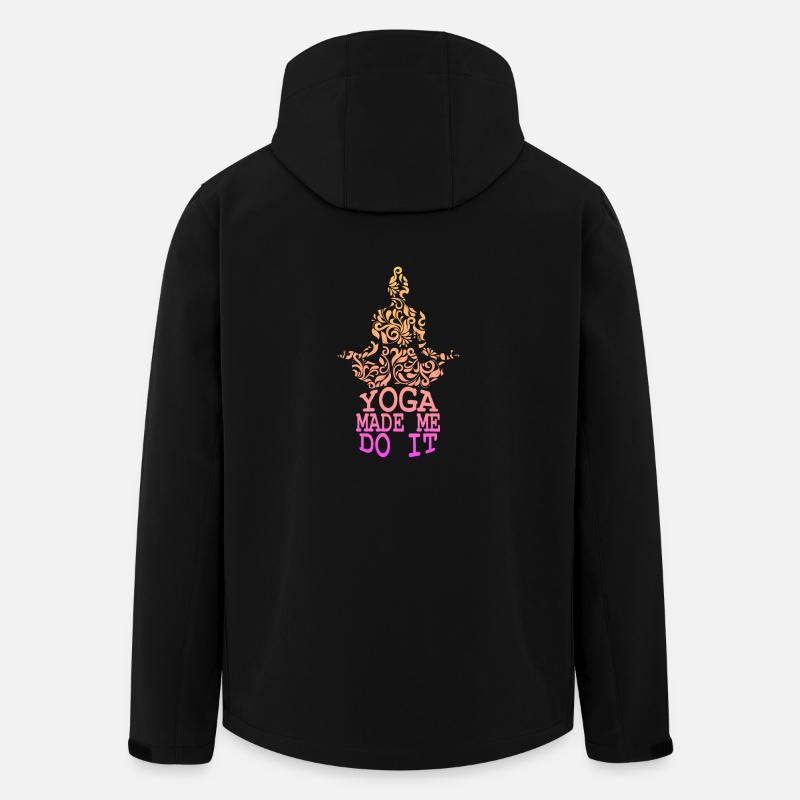 Yoga made me do it - Veste softshell homme en polyester recyclé Stanley/Stella - noir