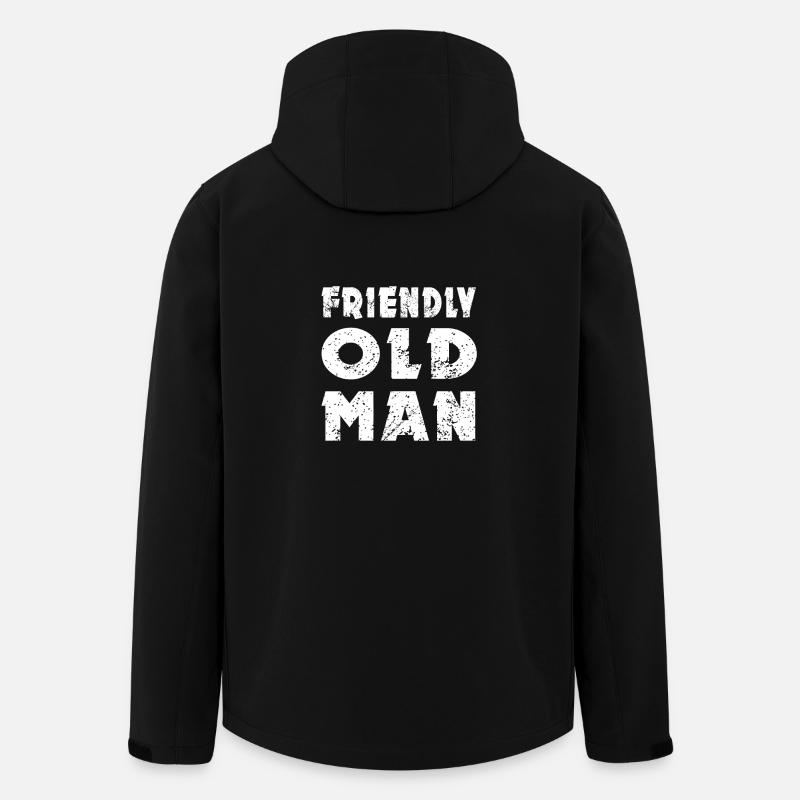 Friendly Old Man - Men’s Recycled Softshell Jacket by Stanley/Stella - black