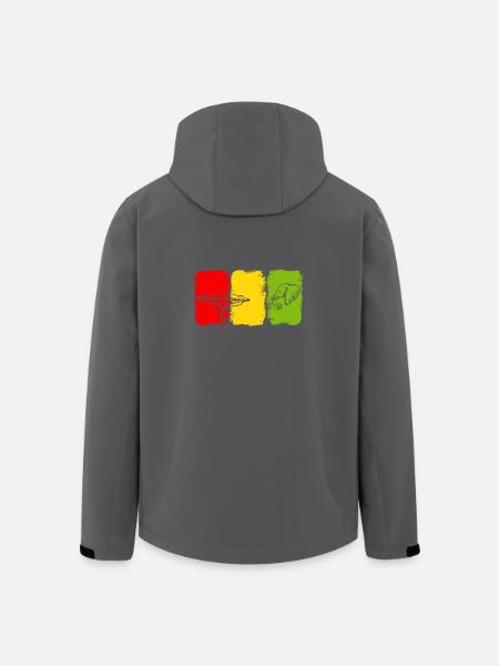 Guinea flag - Men’s Recycled Softshell Jacket by Stanley/Stella - black
