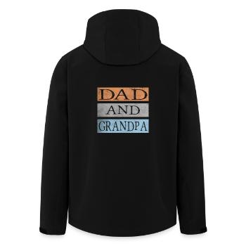 Dad and Grandpa - Recycelte Männer Softshell-Jacke von Stanley/Stella - Schwarz - Hinten - AI Model Male 185 light (185cm)
