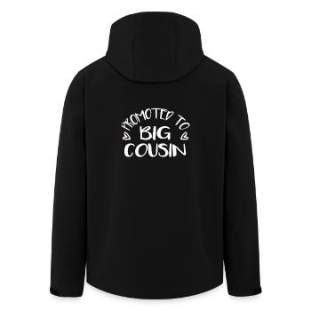 Promoted to big cousin - Recycelte Männer Softshell-Jacke von Stanley/Stella - Schwarz - Hinten - AI Model Male 185 light (185cm)
