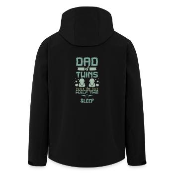 Dad of Twins - Men’s Recycled Softshell Jacket by Stanley/Stella - black - Back - AI Model Male 185 light (185cm)
