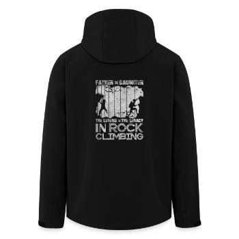 Papa Et fille Escalade - Veste softshell homme en polyester recyclé Stanley/Stella - noir - Dos - AI Model Male 185 light (185cm)
