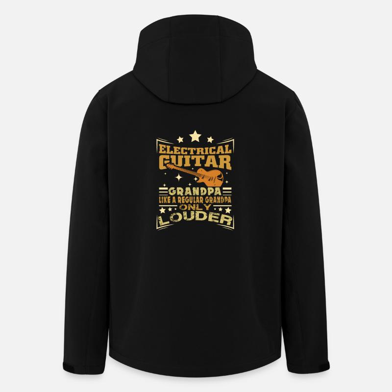 E-Gitarre Opa - Recycelte Männer Softshell-Jacke Discoverer von Stanley/Stella - Schwarz