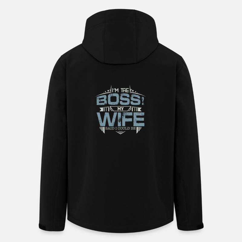 My boss my wife - Men’s Recycled Softshell Jacket by Stanley/Stella - black