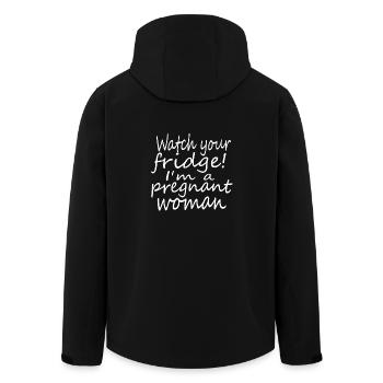 Eating pregnant - Men’s Recycled Softshell Jacket by Stanley/Stella - black - Back - AI Model Male 185 light (185cm)