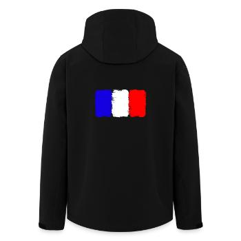 Drapeau de la France - Veste softshell homme en polyester recyclé Stanley/Stella - noir - Dos - AI Model Male 185 light (185cm)