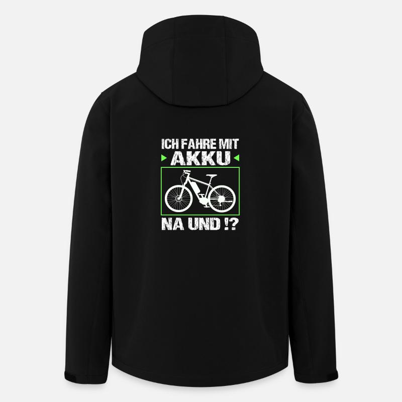 Ich fahre mit Akku - Recycelte Männer Softshell-Jacke von Stanley/Stella - Schwarz