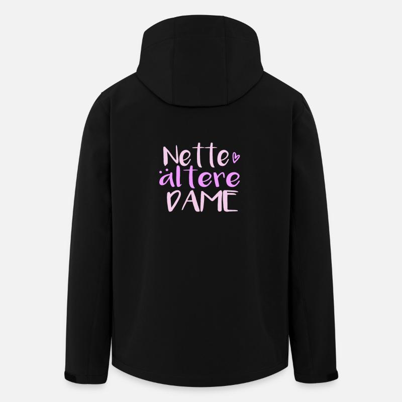 Nette ältere Dame - Recycelte Männer Softshell-Jacke von Stanley/Stella - Schwarz