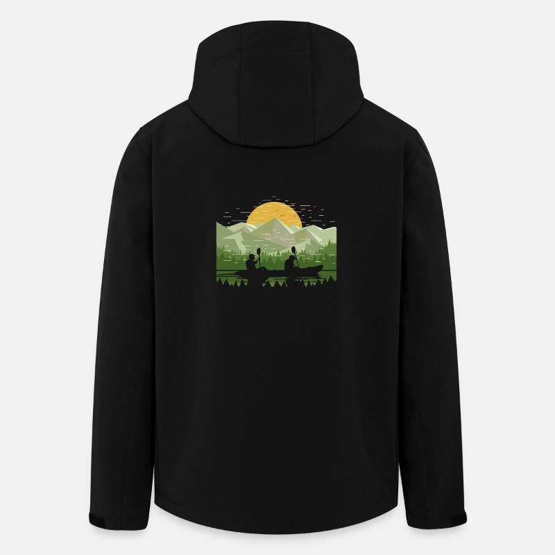 kanu sport - Recycelte Männer Softshell-Jacke Discoverer von Stanley/Stella - Schwarz