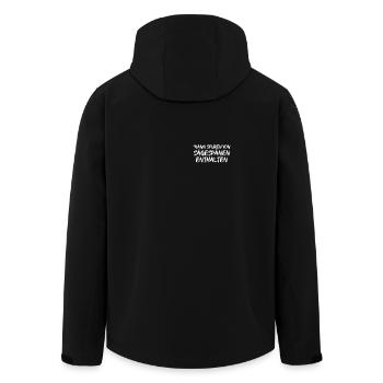 Sägespäne - Recycelte Männer Softshell-Jacke von Stanley/Stella - Schwarz - Hinten - AI Model Male 185 light (185cm)