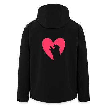 Berner Sennenhund Herz - Veste softshell homme en polyester recyclé Stanley/Stella - noir - Dos - AI Model Male 185 light (185cm)