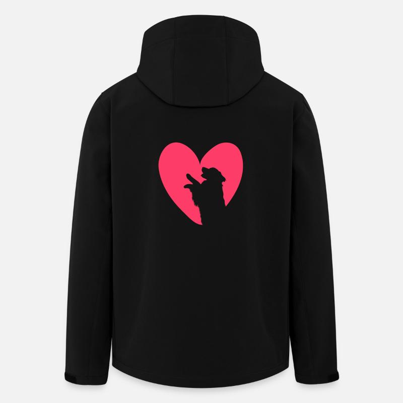 Bernese Mountain Dog Heart - Men’s Recycled Softshell Jacket by Stanley/Stella - black