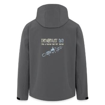 Trombone Dad - Men’s Recycled Softshell Jacket by Stanley/Stella - anthracite - Back - AI Model Male 185 light (185cm)