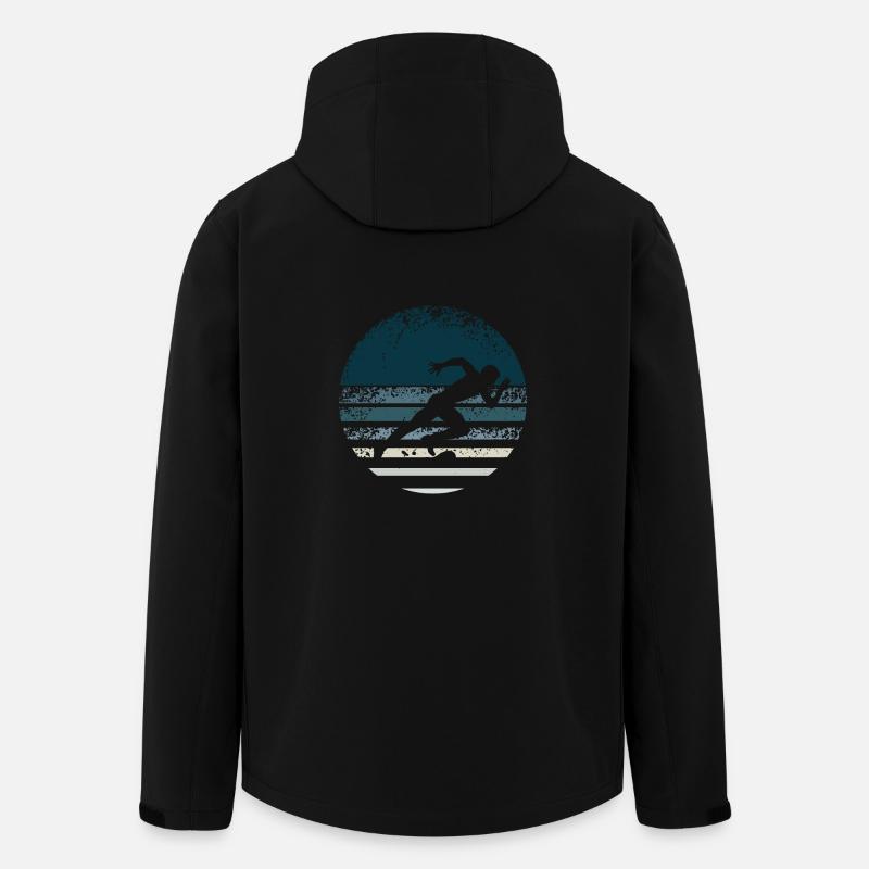 Leichtathletik Retro - Recycelte Männer Softshell-Jacke von Stanley/Stella - Schwarz